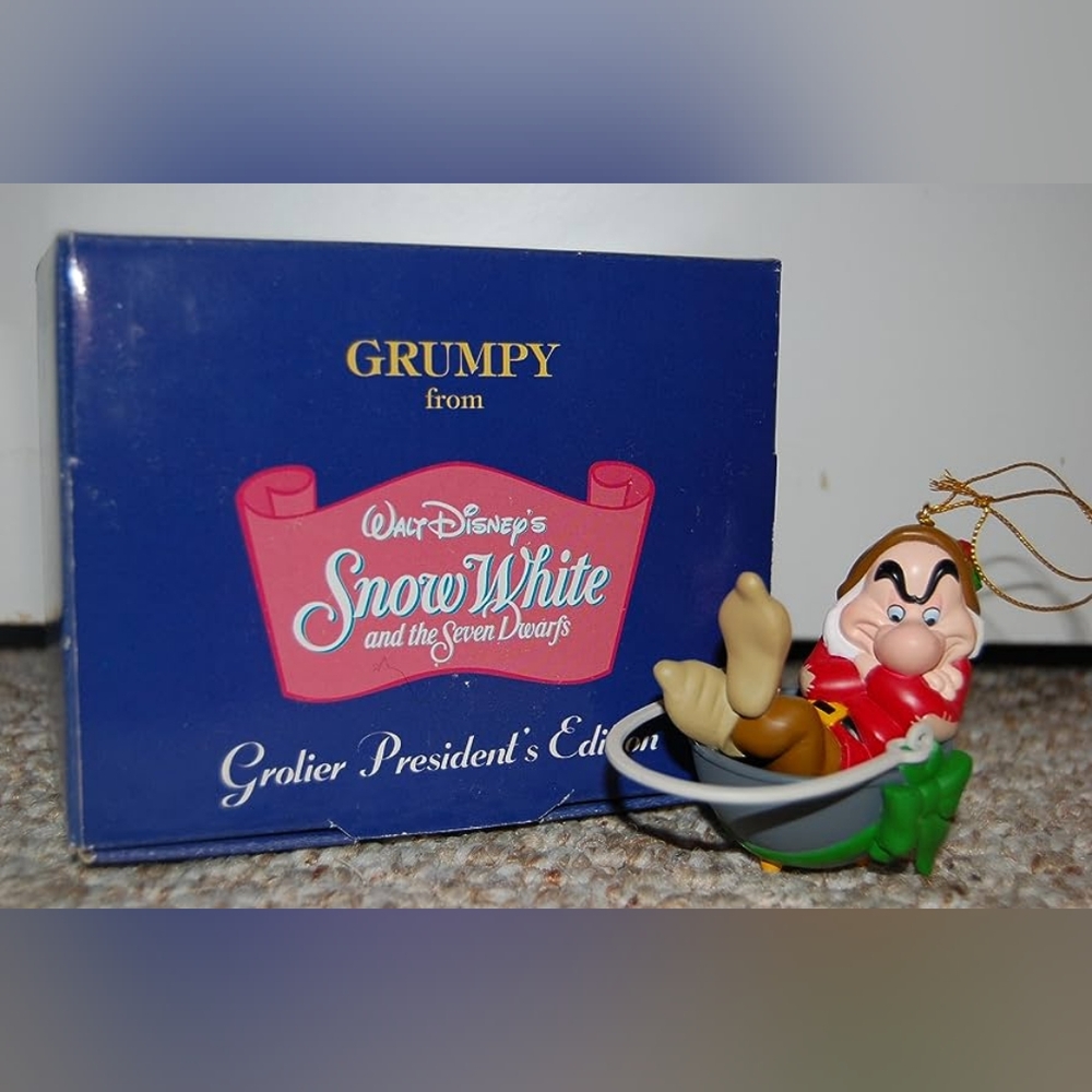 Disney Grolier Christmas Ornament Grumpy from Snow White